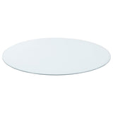 8mm Round Clear Tempered Glass Top