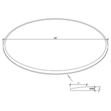 8mm Round Clear Tempered Glass Top