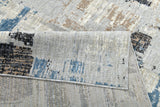 .Colorado Abstract Area Rug – Silver, Blue & Beige 6'6" x 9'0"