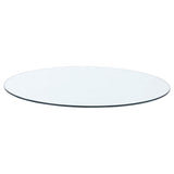 8mm Round Clear Tempered Glass Top