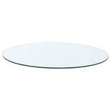 8mm Round Clear Tempered Glass Top