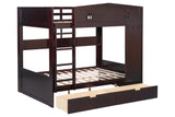 Dark Espresso Cottage Full-over-Full Bunk Bed with 2 Storage Drawers
