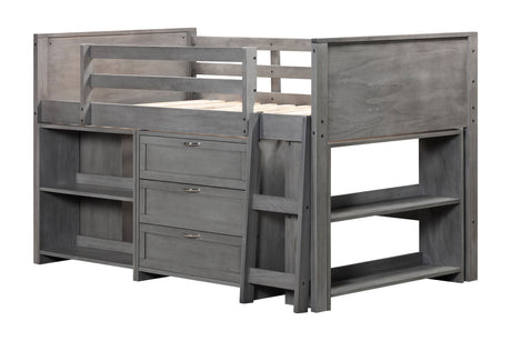 5 Piece Twin Low Loft Storage Bed Set by Mollai Collections | Bel Furniture