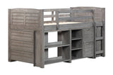 5-Piece Twin-Size Loft Storage Bed with Shelves by Mollai Collections | Bel Furniture