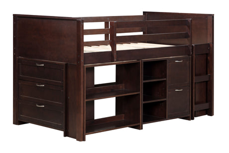 5 PIECE TWIN LOW LOFT STORAGE BED SET by Mollai Collections | Bel Furniture