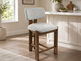 Avery Light Gray Upholstered Counter Height Stool