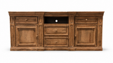 Rustic Brown Farmhouse 80 Inch TV Stand with Storage Console Design
