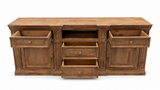 Rustic Brown Farmhouse 80 Inch TV Stand with Storage Console Design