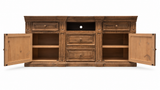 Rustic Brown Farmhouse 80 Inch TV Stand with Storage Console Design