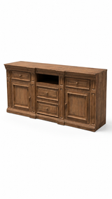 Rustic Brown Farmhouse 80 Inch TV Stand with Storage Console Design