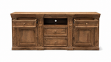 Rustic Brown Farmhouse 80 Inch TV Stand with Storage Console Design