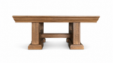 Rustic Brown Farmhouse 3-Piece Coffee Table Set with Pedestal Design