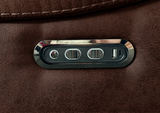 Dark Brown Power Reclining Sectional with Nailhead Trim & Wireless Charging