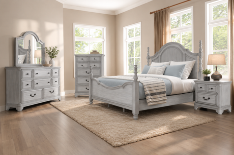 Farmhouse Antique White 6-Piece Bedroom Set
