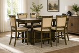 Marcel Rustic Brown 7-Piece Counter Height Dining Set with Storage