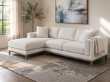 Geneva - Boucle Upholstered Sectional Chaise Sofa - Sand