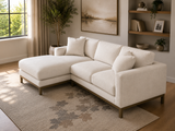 Geneva - Boucle Upholstered Sectional Chaise Sofa - Sand