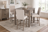 5 Piece Square Pub Dining Room Set
