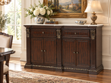 Dark Cherry Traditional 2-Drawer 4-Door Dining Buffet