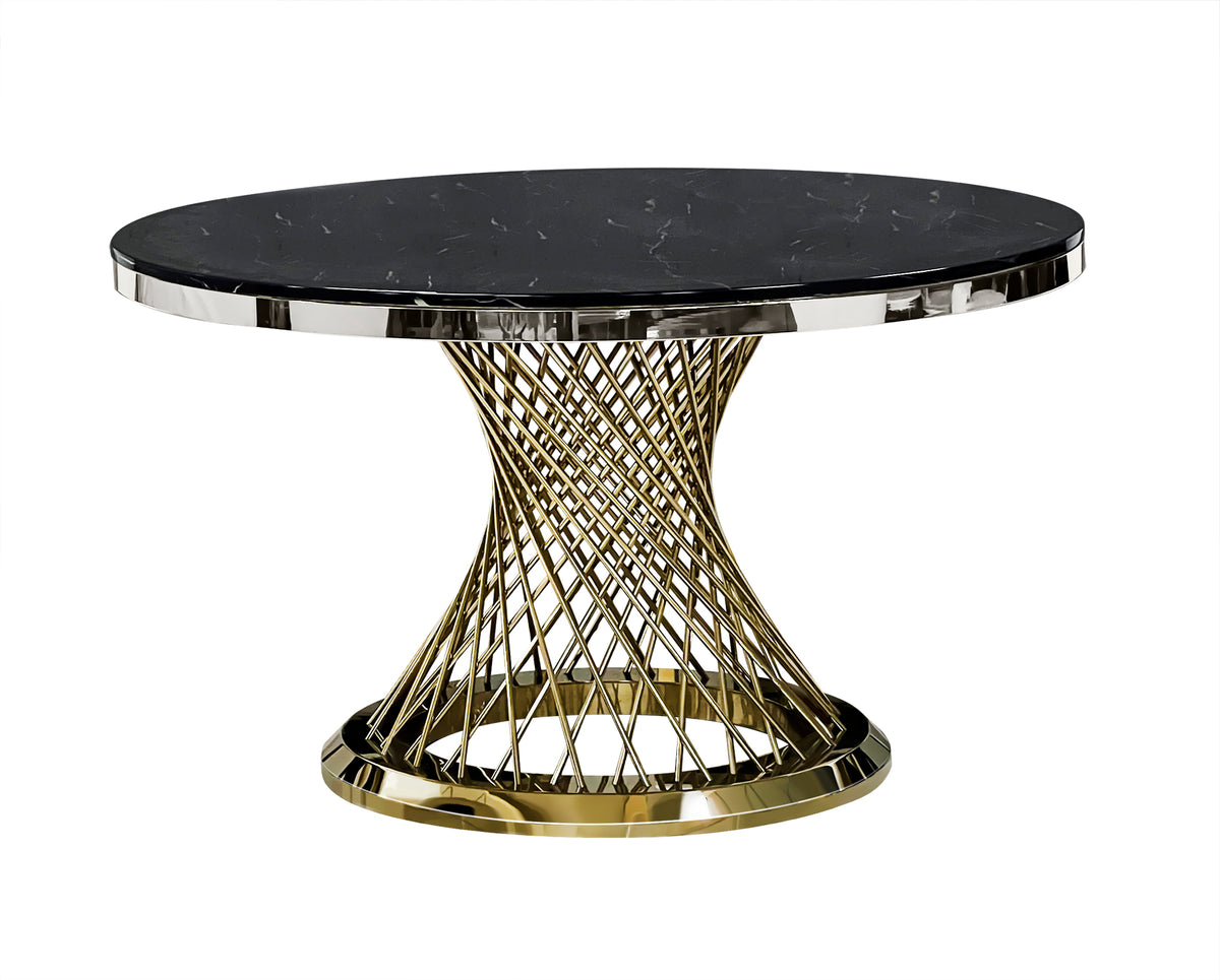 6 PIECE ROUND DINING ROOM SET by Mollai Collections | Bel Furniture