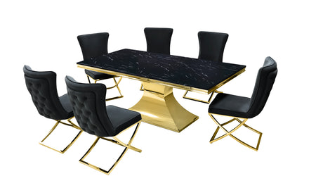 7 Piece Dining Room Set by Mollai Collections | Bel Furniture