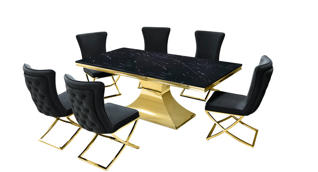 7 Piece Dining Room Set by Mollai Collections | Bel Furniture