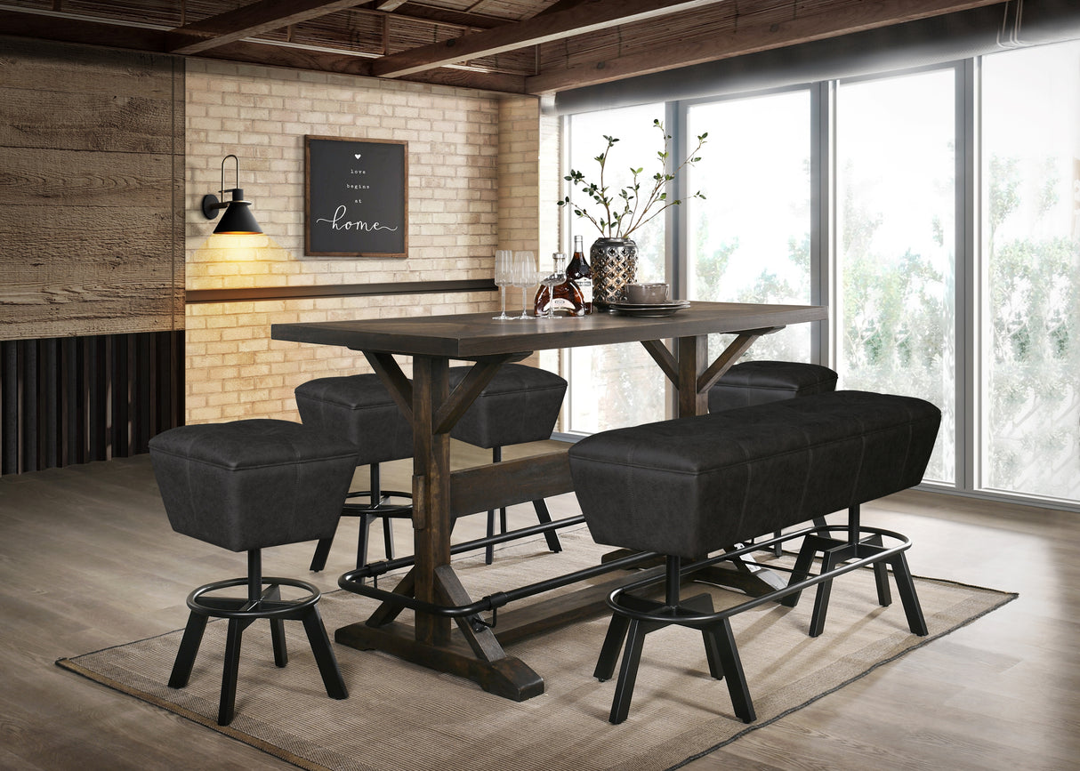 6 Piece Pub Dining Table Set by Mollai Collections | Bel Furniture