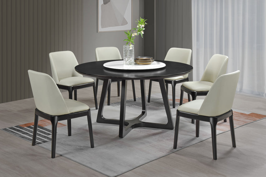 8-Piece Dining Room Set with Rotating Tray