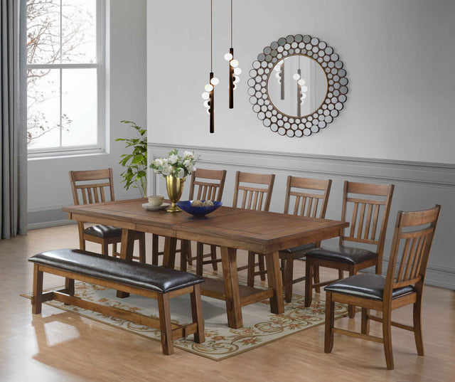 8 Piece Extendable Dining Room Set by Mollai Collections | Bel Furniture