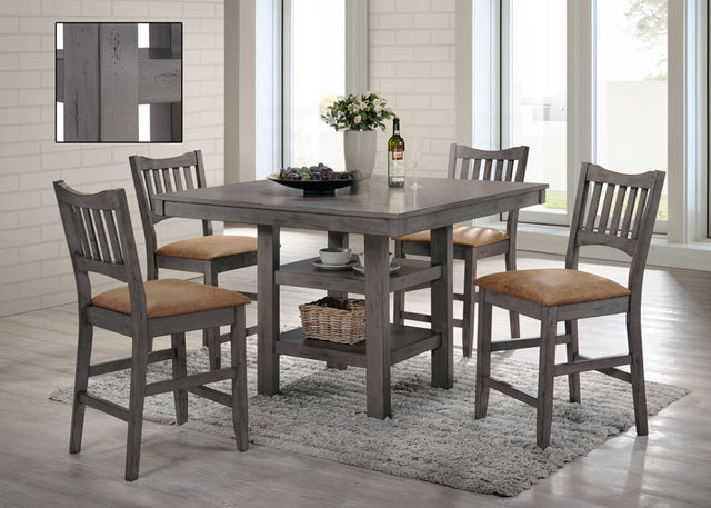 5 Piece Counter Height Dinette Set by Mollai Collections | Bel Furniture