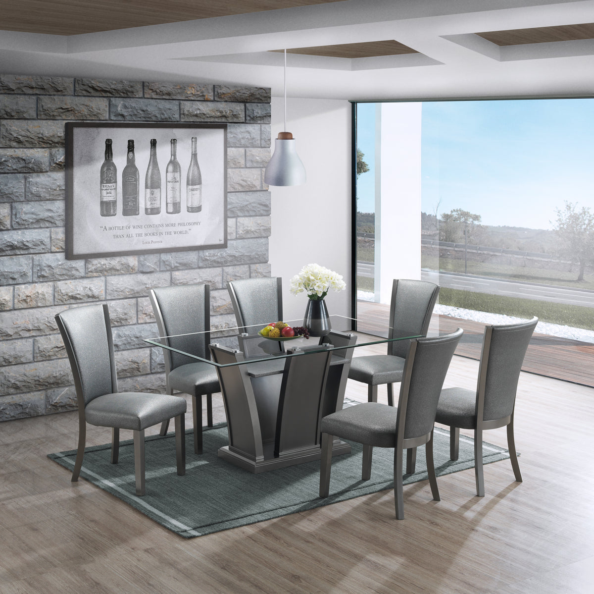 7 Piece Dining Room Set by Mollai Collections | Bel Furniture