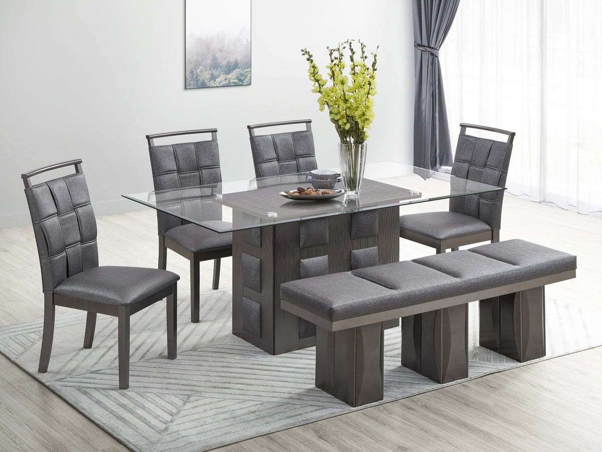 6 Piece Dining Room Set by Mollai Collections | Bel Furniture