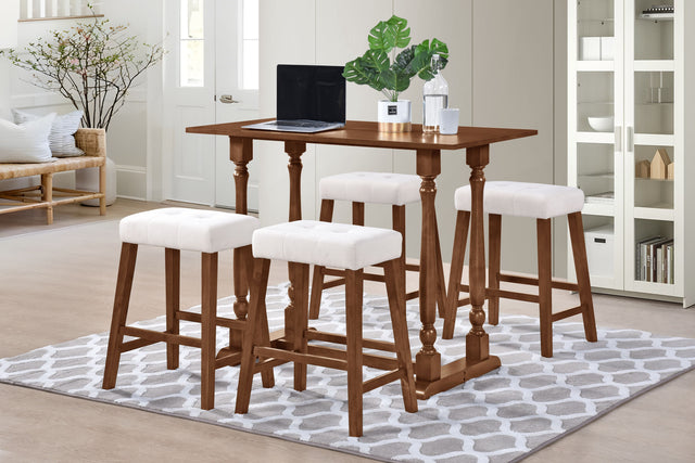 5 Piece Counter Height Dining Room Set by Mollai Collections | Bel Furniture