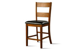 Cherry Brown Rustic 9-Piece Counter Height Dining Set with Extension Table