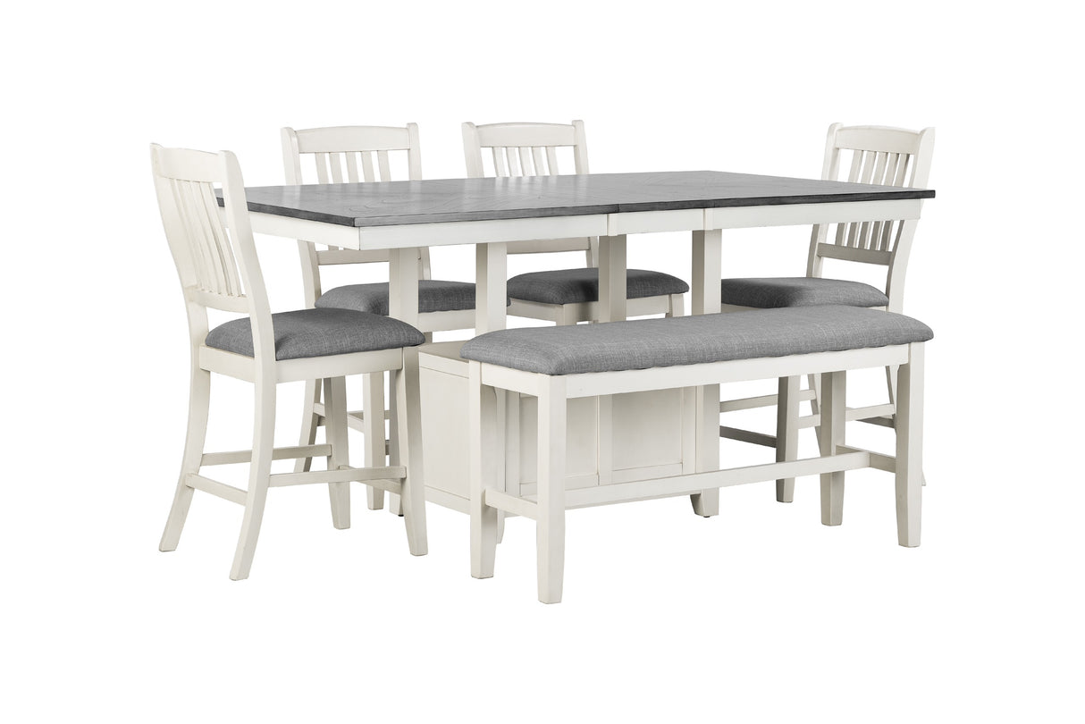 6 PIECE PUB DINING ROOM SET by Mollai Collections | Bel Furniture