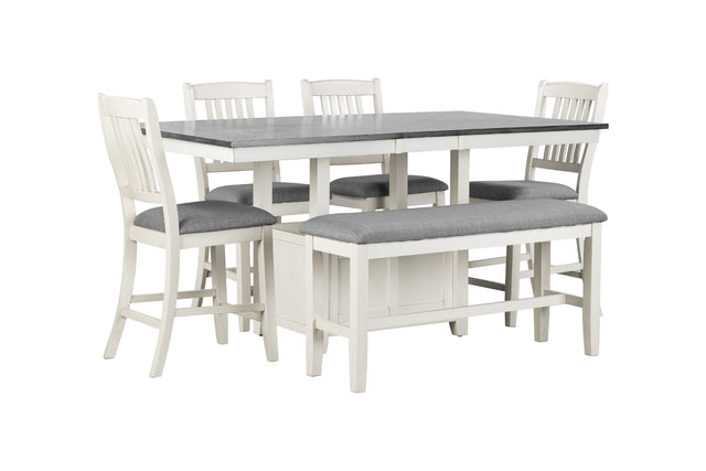6 PIECE PUB DINING ROOM SET by Mollai Collections | Bel Furniture