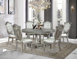 Grand-Platinum 5 Piece Round Dining Room Set by Mollai Collections | Bel Furniture
