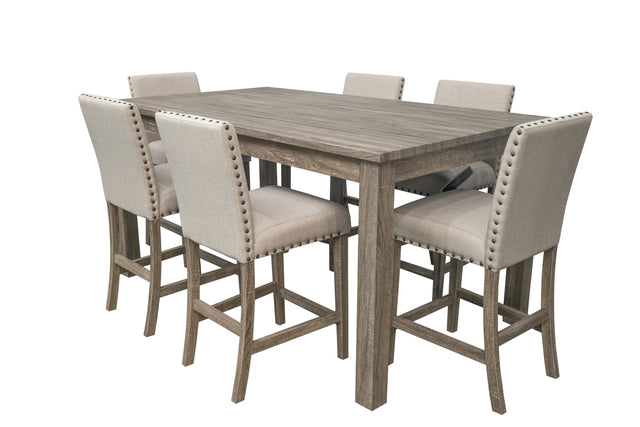 7 Piece Pub Dining Room Set by Mollai Collections | Bel Furniture
