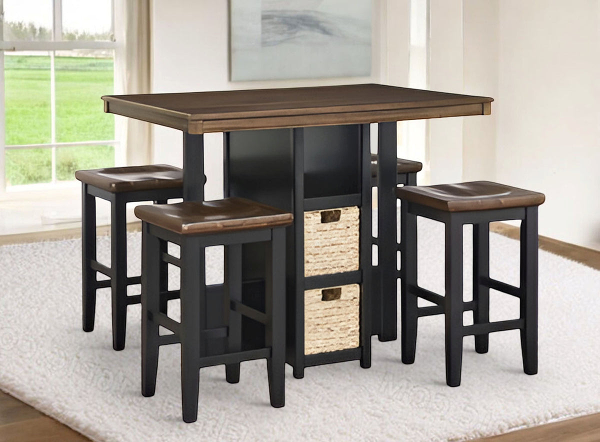 5 Piece Counter-height Dining Set by Mollai Collections | Bel Furniture