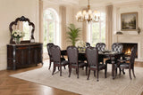 Traditional Cherry Marble-Top Sideboard with Ornate Mirror