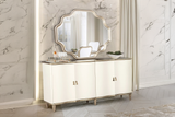 Pearl White & Champagne Sideboard Buffet Server