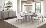 Arielle Taupe Gray Marble-Look Sideboard Buffet Server