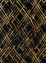 .Scarlett Black & Gold Abstract Area Rug – 6'6" x 9'0"