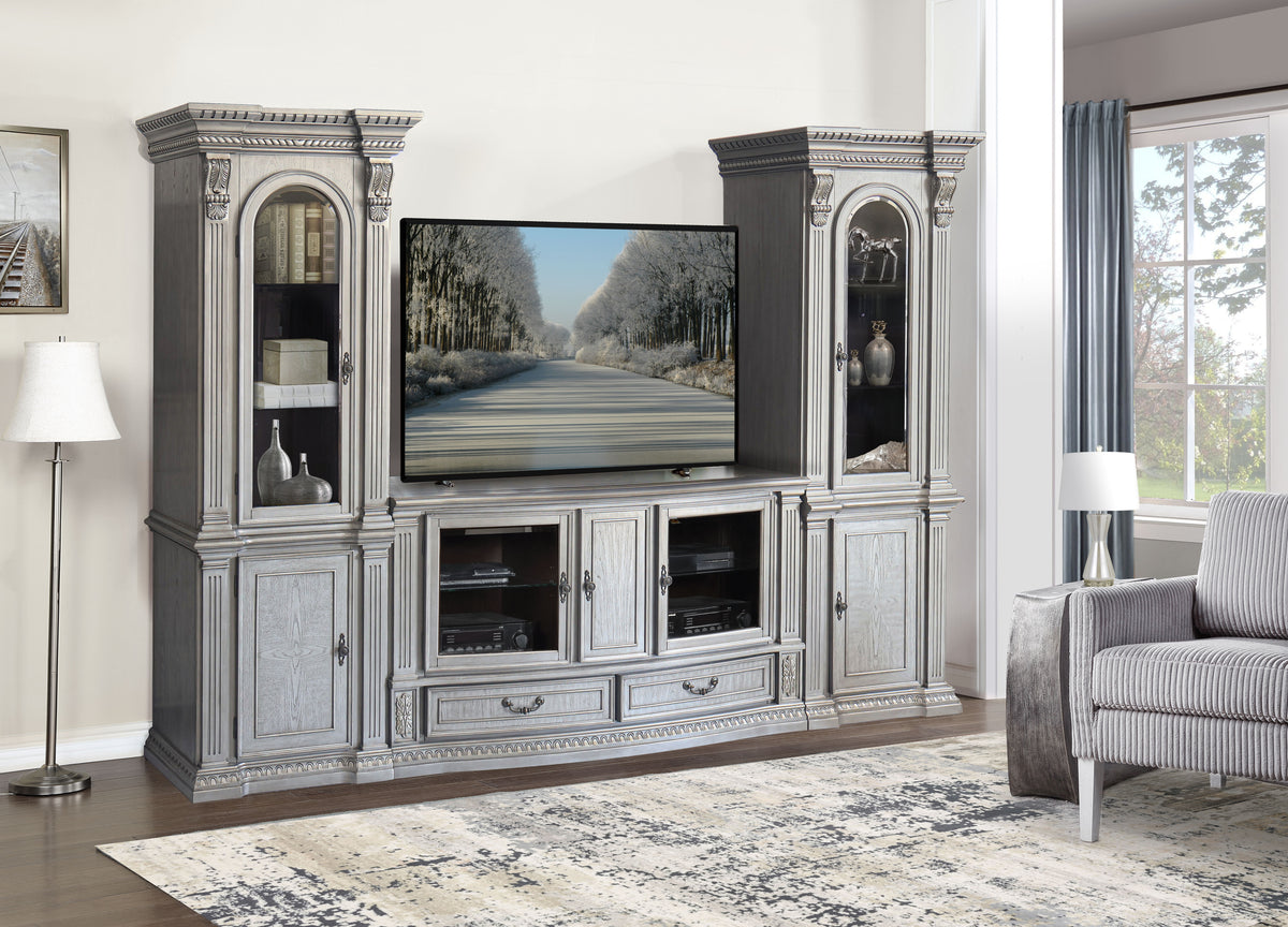 Grand-Platinum 5 Piece Entertainment Center by Mollai Collections | Bel Furniture