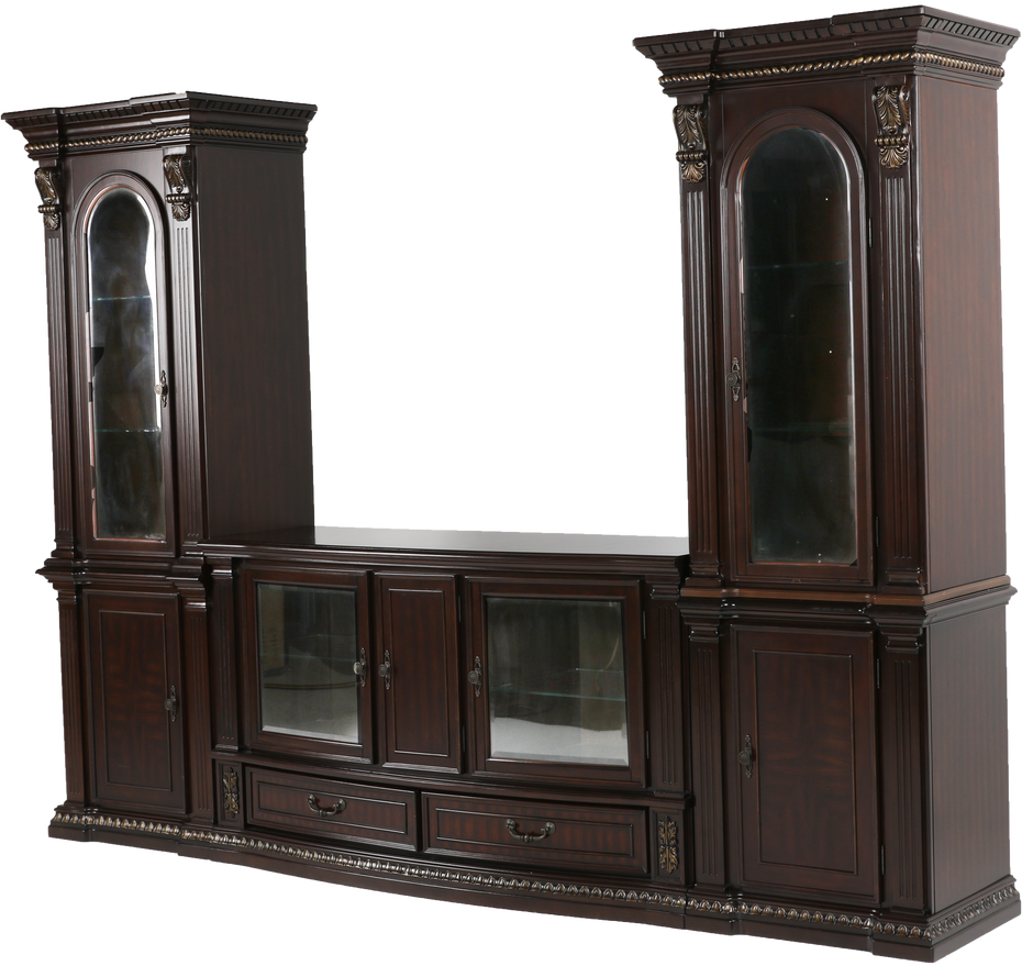 Grand-Cherry 5 Piece Entertainment Center