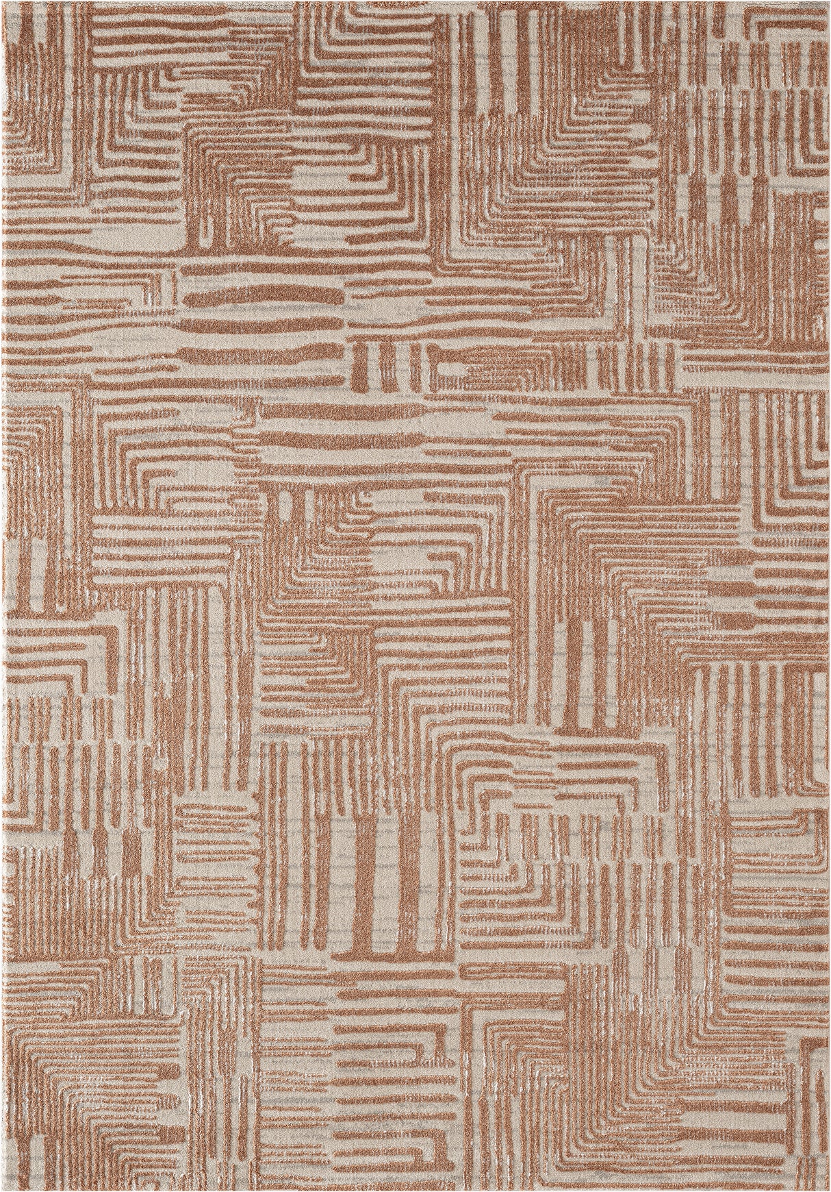 .Melet Terracotta Power-Loomed Area Rug - 6' 6" x 9' 0"