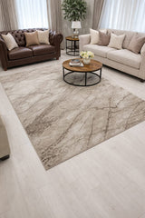 .Forza Taupe Power-Loomed Area Rug - 6' 6" x 9' 0"