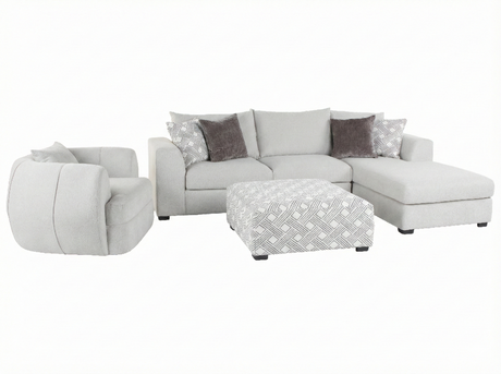 Airea Silver 2-Piece Sectional Sofa with Right-Facing Chaise - view 6