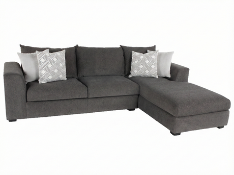 Dark Grey 2-Piece Sectional with Right-Facing Chaise - view 2