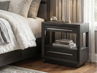 Durango Sofia Grey 2-Drawer Nightstand with Open Shelf & Brushed Pewter Bar Pulls